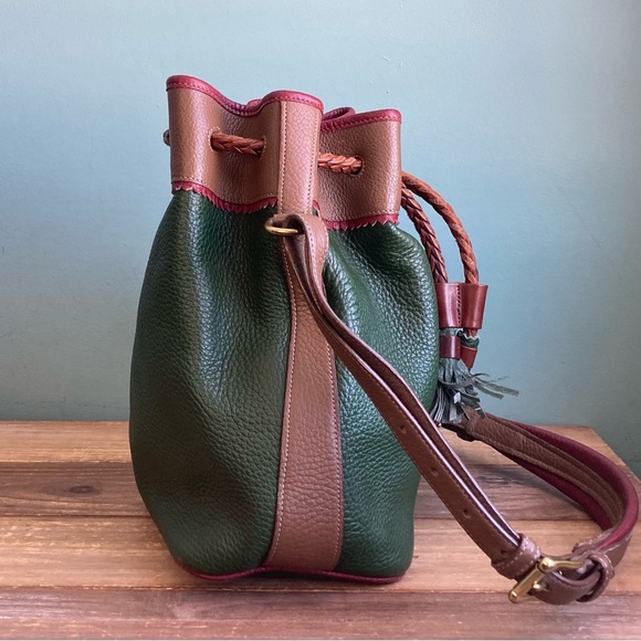 Vintage Dooney & Bourke Teton Drawstring Leather Bucket Bag - Picture 5 of 10